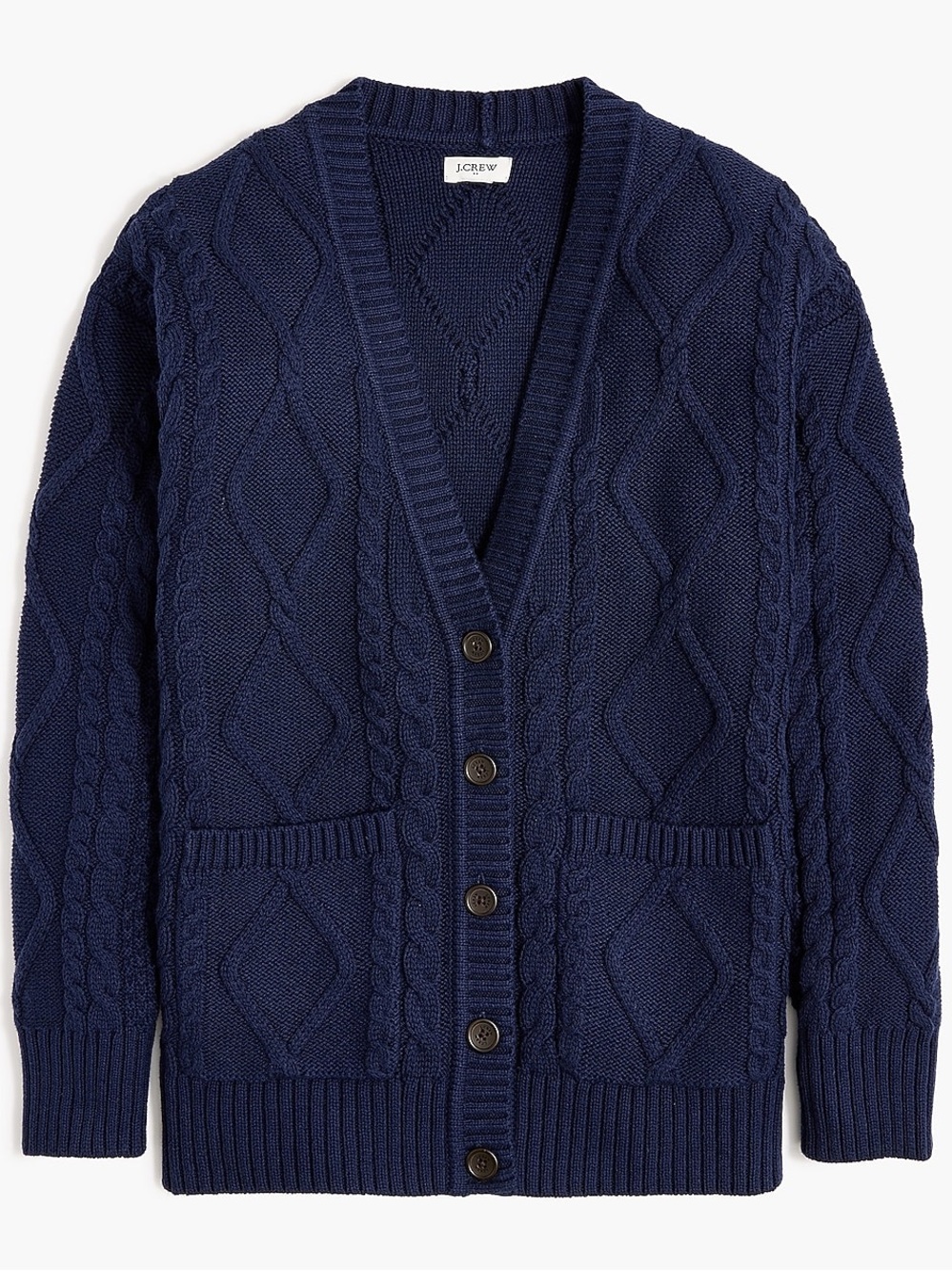 J.Crew Long Cable Knit 100% Cotton Cardigan Sweater Size XXS